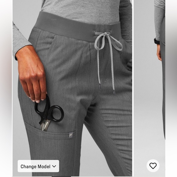Fabletics Scrubs On-Call Joggers Heather Gray - Picture 9 of 11